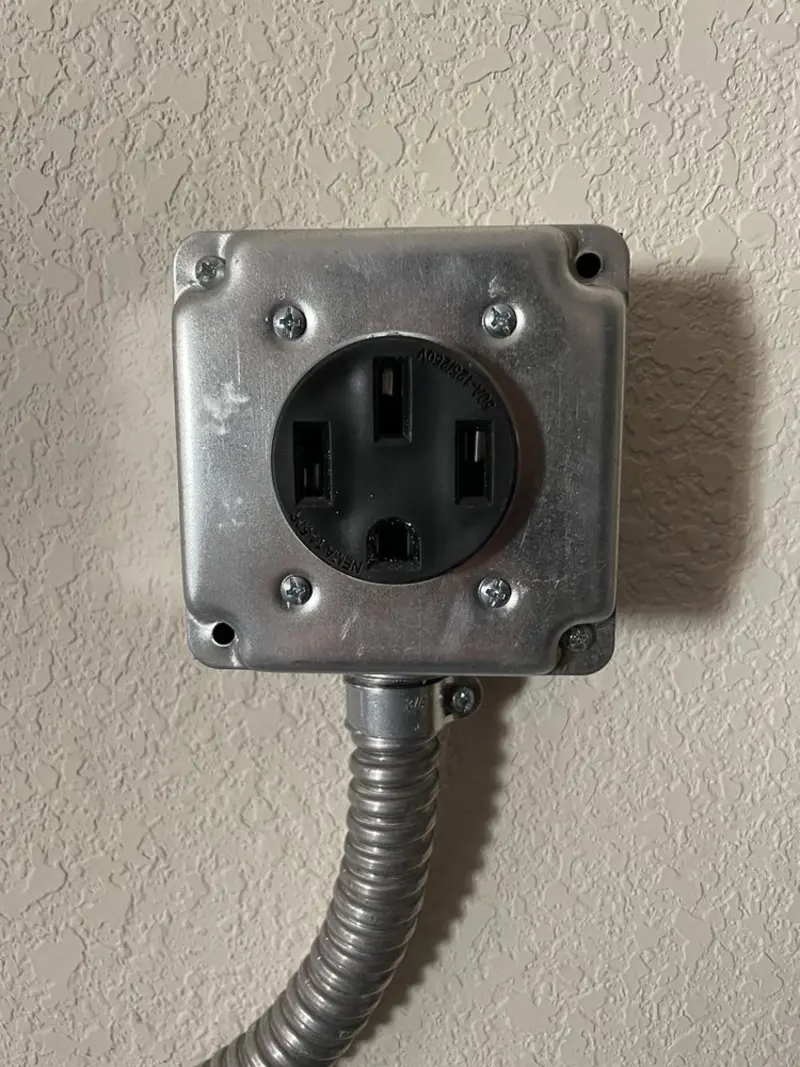 NEMA 14-50 outlet installed for Electrical Panel Upgrade in Sidney